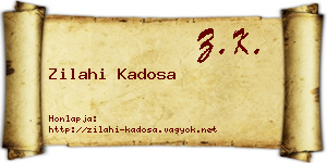 Zilahi Kadosa névjegykártya